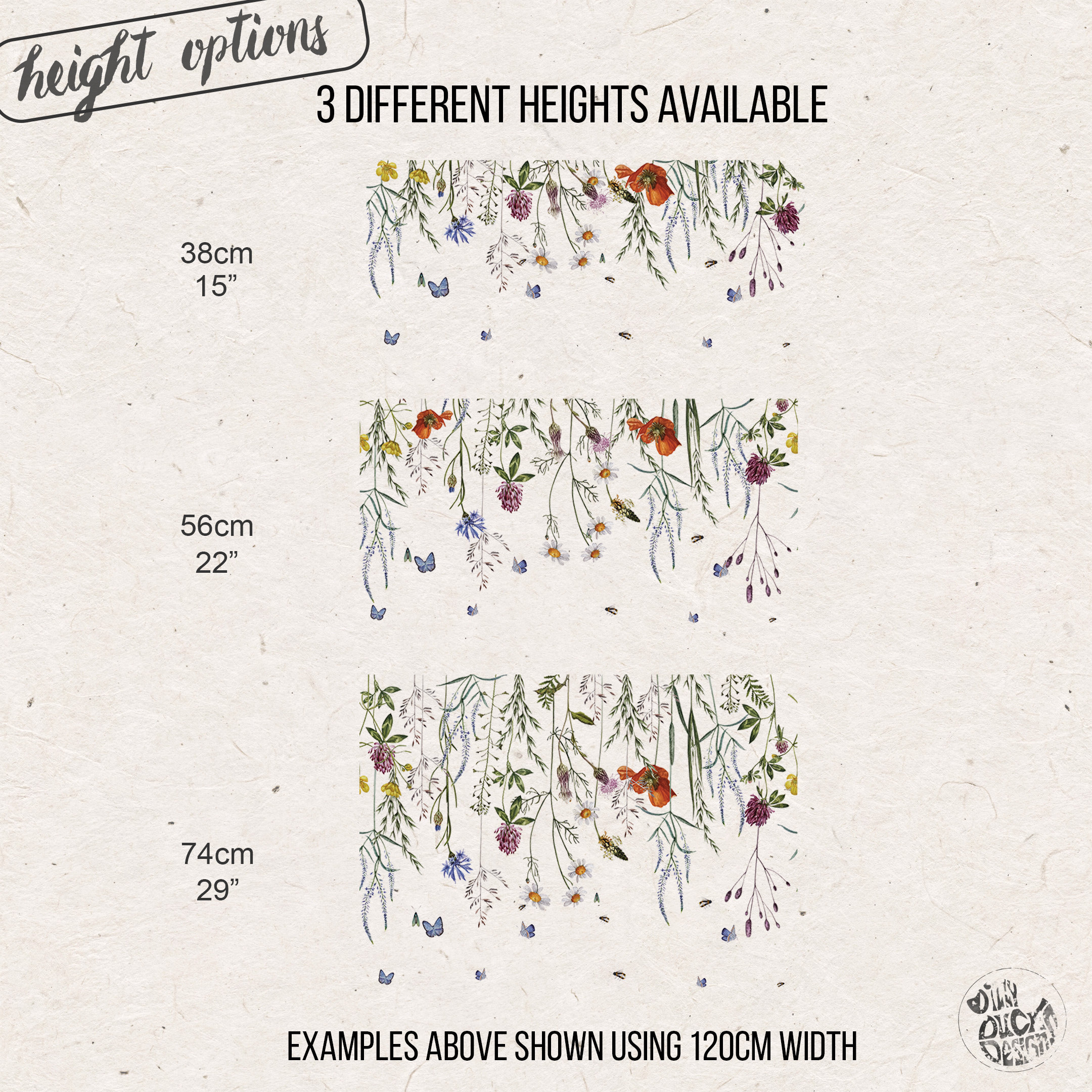 Retail Border Botanical Meadow Flower Shop Window Decal Border for Retail Storefront ...