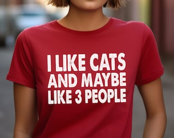 Ich mag Katzen T-Shirt, Katzen-Shirt, Katzenmutter-Shirt, Katzen-Shirt, Katzenmutter, Katzenliebhaber-Shirt, Katzenliebhaber-Geschenk, süßes Katzen-Shirt, Katzen-Mama, Geschenke, lustiges Katzen-Shirt