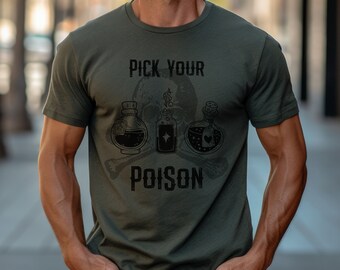 Scegli la tua maglietta velenosa, camicia della famiglia di Halloween, camicia da cattivo spaventoso, camicia di Halloween, camicia da strega Disney, regalo di Halloween, maglietta da strega,