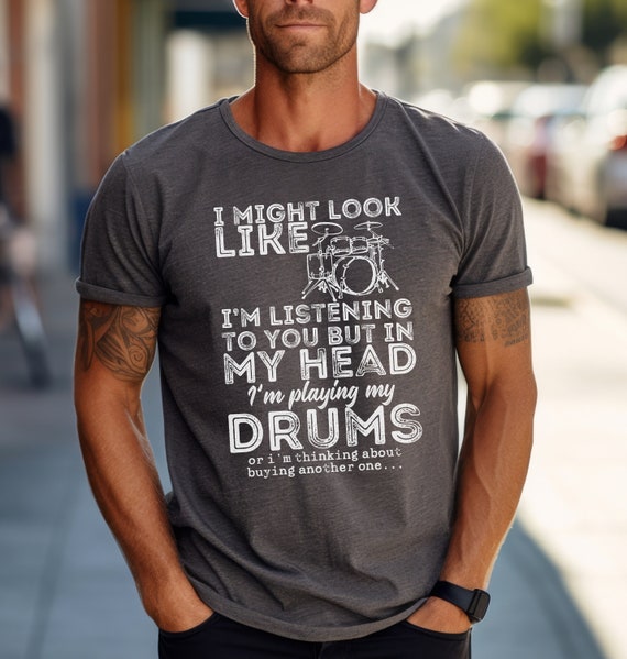 In My Head I'm Playing My Drums T Shirt Gift For Drummers In My Head I'm Playing My Drums T Shirt Gift For Drummers