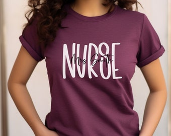 Camiseta personalizada de enfermera escolar, camisa de enfermera escolar personalizada, camisas del equipo de maestros, camiseta escolar personalizada, enfermera escolar personalizada