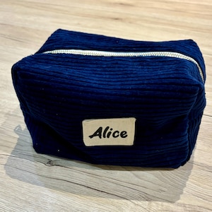 Personalized velvet toiletry bag