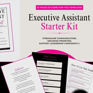 Executive Assistant Templates Toolkit | Meeting Notes, Calendar, Operations (Digital Download)