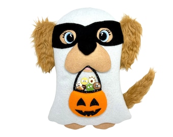 Halloween Wreath Attachment, Ghost Wreath Attachment, Dog Wreath Attachment, Wreath Embellishment, Halloween Decor, Mantle Decor