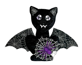 Halloween Wreath Attachment, Halloween Cat Attachment, Bat Wreath Attachment, Batty Cat, Wreath Embellishment, Halloween Decor, Mantle Decor