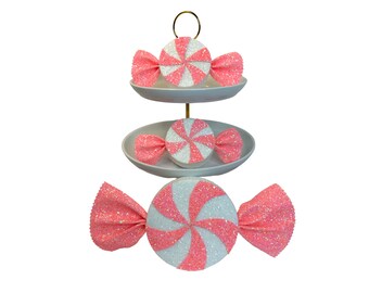 Candy Wreath Attachment, Christmas Wreath Attachments, Peppermint Candy Attachments, Candy Decor, Candy Props, Christmas Tree Decor