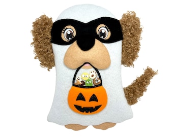 Halloween Wreath Attachment, Ghost Wreath Attachment, Dog Wreath Attachment, Wreath Embellishment, Halloween Decor, Mantle Decor