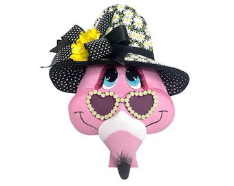 Flamingo Wreath Attachment, Flamingo Decor, Spring Wreath Attachment, Summer Wreath Attachment, Door Decor, Wreath Embellishment