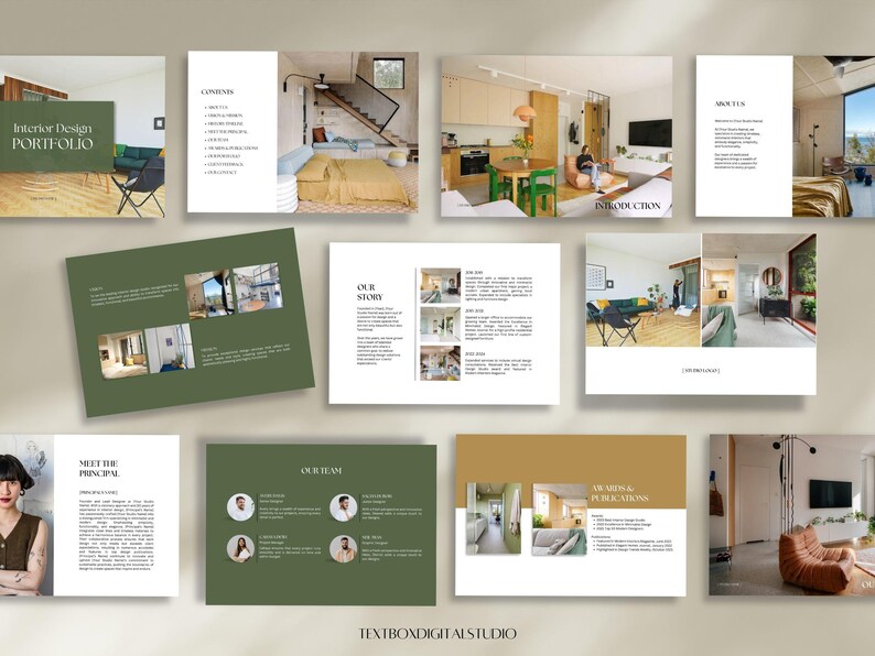 Interior Design Portfolio Template, Modern Project Proposal, Client ...