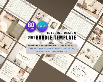 Interior Design FF&E Schedule Template - Canva (16:9) - Etsy