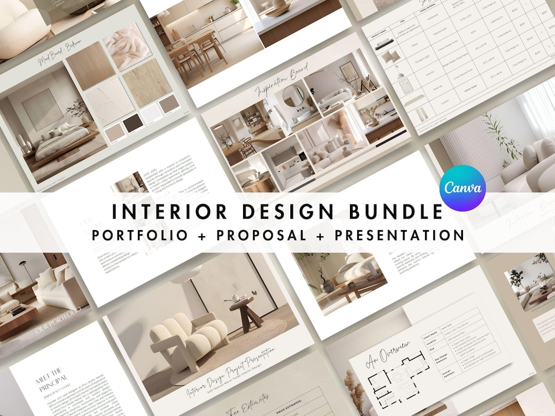 Interior Design Bundle, Interior Design Portfolio, Project Proposal ...
