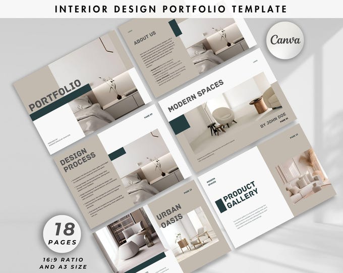 Indesign Template Portfolio - Architektur Innenarchitektur Projekt ...