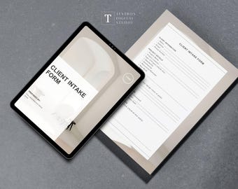 Interior Design Client Intake Form and Client Onboarding Questionnaire, Canva template for Interior Designer, Decorator & Freelance Designer