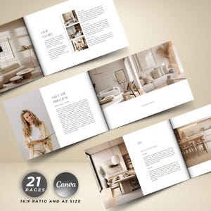 Interior Design Portfolio Canva Template: Client Presentation & Project Proposal