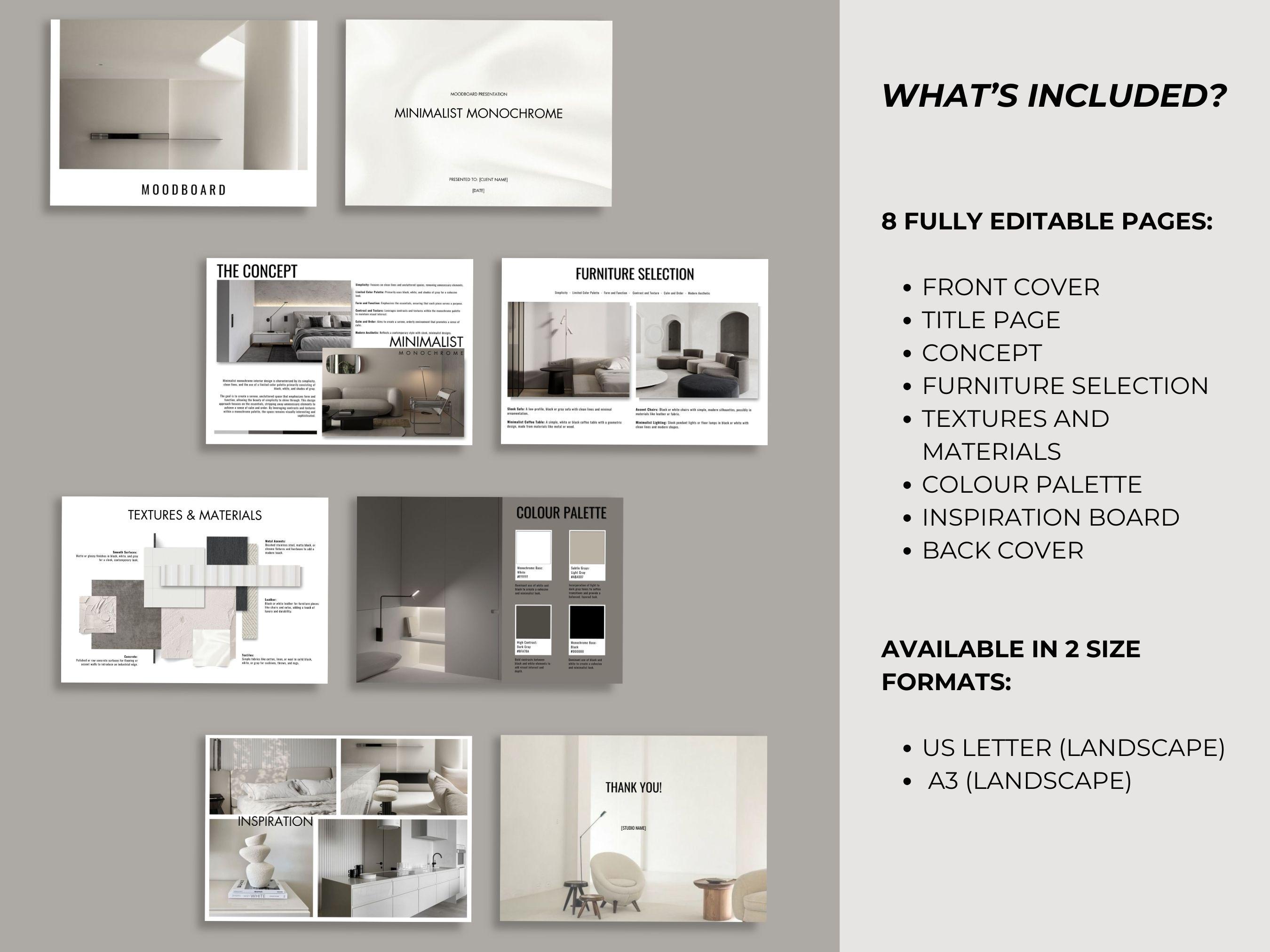 Interior Design Moodboard Template: Client Presentation (canva Template ...