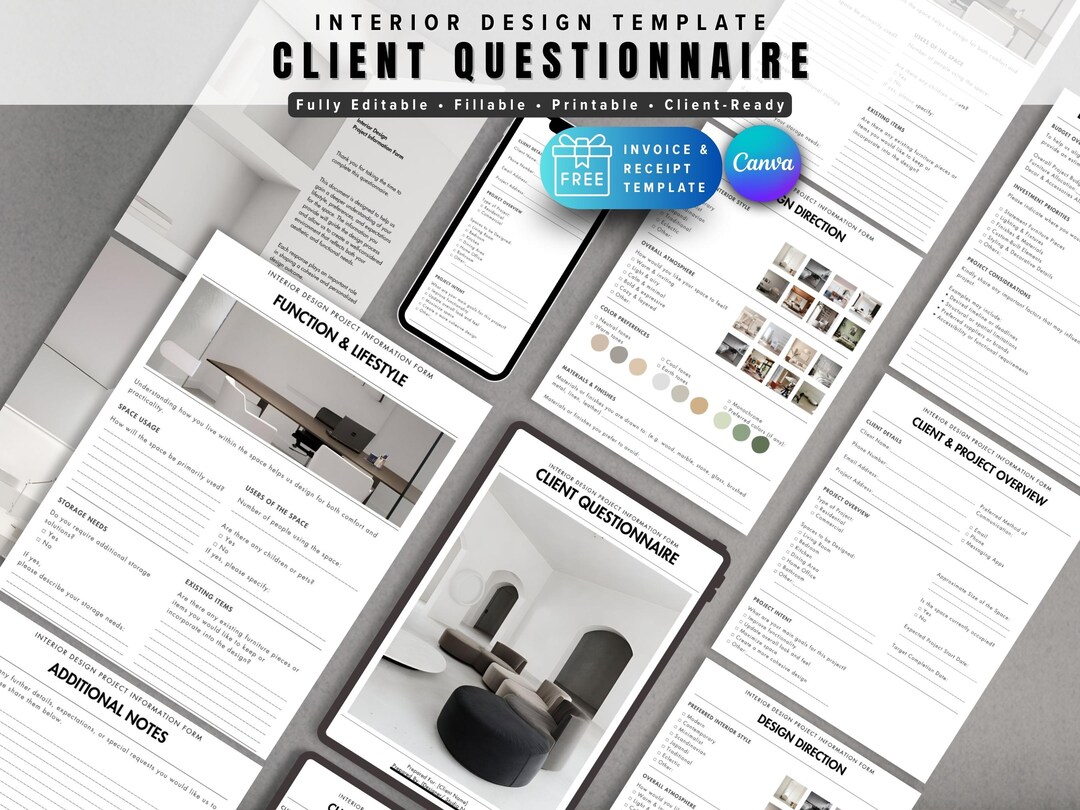 Interior Design Client Questionnaire | Client Intake Form | PDF ...