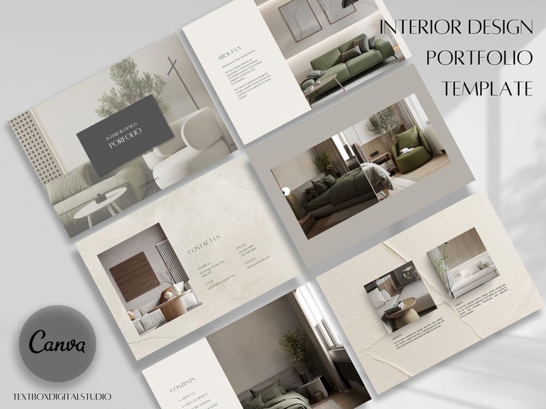 Interior Design Portfolio Template, Client Presentation & Proposal ...