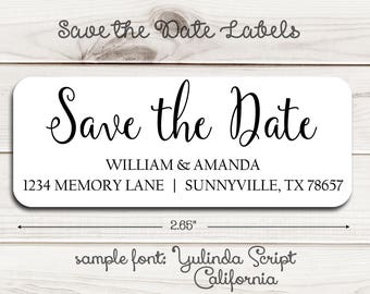 save the date labels etsy