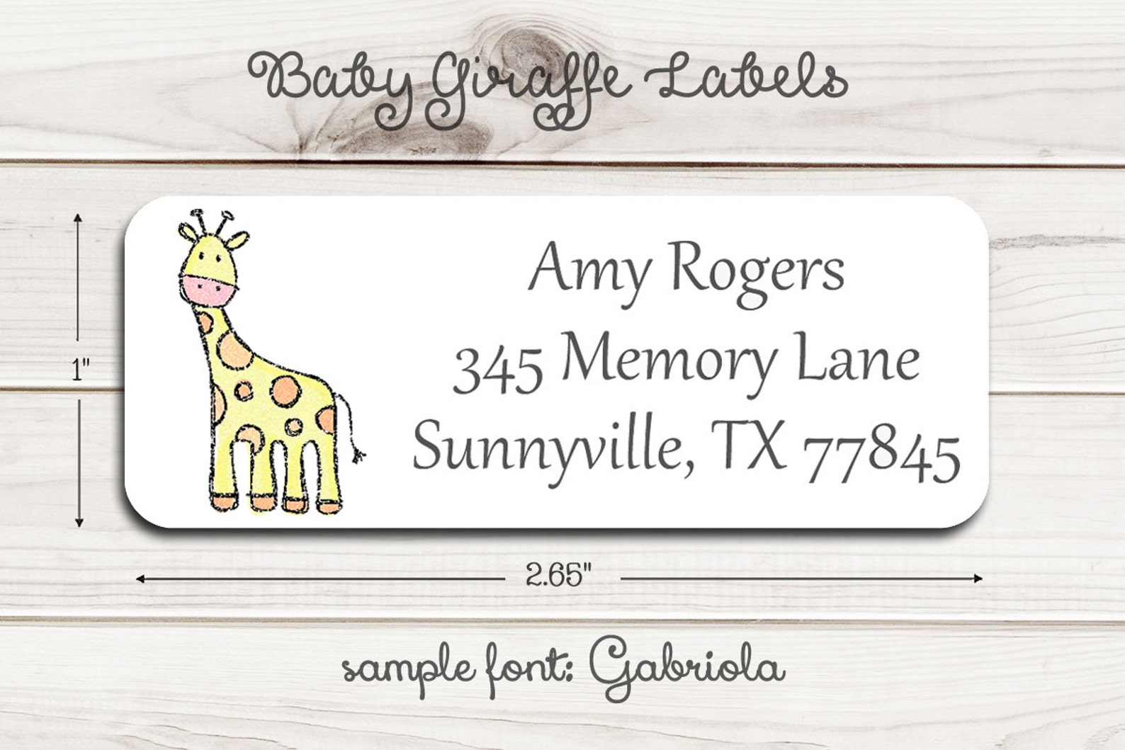 Baby Animals Return Address Labels Etsy
