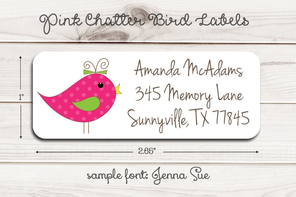 Chatter Birds Return Address Labels Etsy
