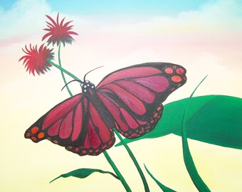 Butterfly Sky Painting