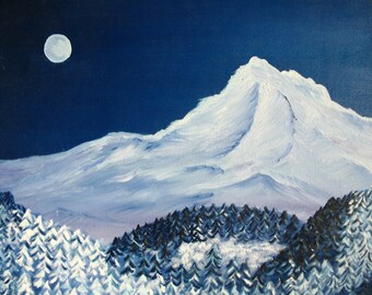 Blue Mountain Oil Painting
