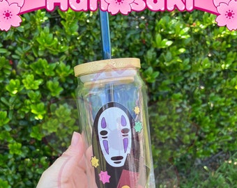 No-Face Beer Can Glass | Soot Sprite | Anime | Ghibli | Cute | Coffee Glass