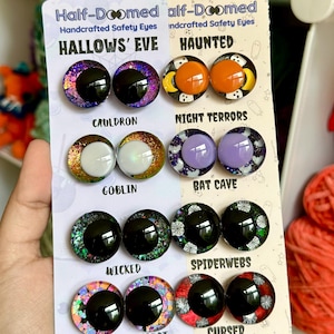 Limited Edition Specialty Halloween Safety Eyes for Plushies and Stuffed Animals - Spooky Collection - High Quality Handpainted Kawaii Eyes