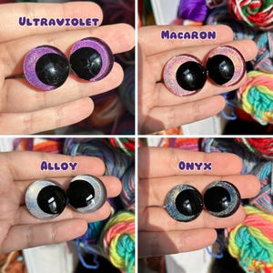 Holographic Safety Eyes for Plushies & Stuffed Animals - 25mm and 30mm Ready to Ship - One Pair High Quality Handpainted Kawaii Eyes image 4