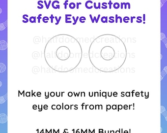 SVG Template for Safety Eye Washers - Make Your Own Unique Safety Eye Designs 14 mm