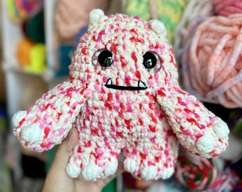 Love Monster Handmade Crochet Plushie - Ready to Ship and Snuggle!