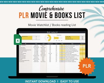 PLR Movie & Book Tracker: Leseliste Google Sheets Template (Digital)
