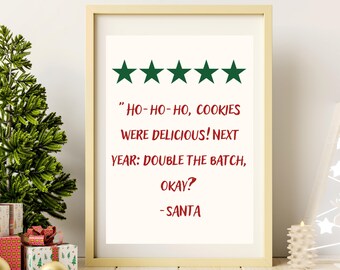 Lustige Weihnachts Cookie Bewertung Druck (Digital Download)