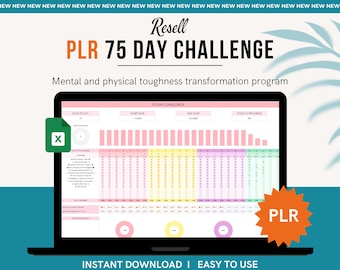 PLR 75 Day Challenge Tracker 2026: Google Sheets Tabelle weiterverkaufen (digitaler Download)