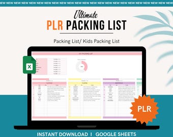 PLR Google Sheets Packing List Template: Trip Checklist (Digitaler Download)