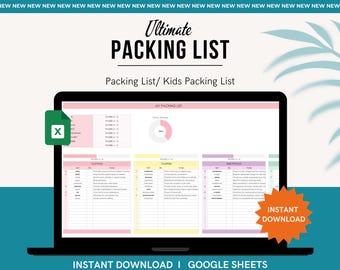 Google Sheets Pack List Template: Trip Checklist (Digitaler Download)