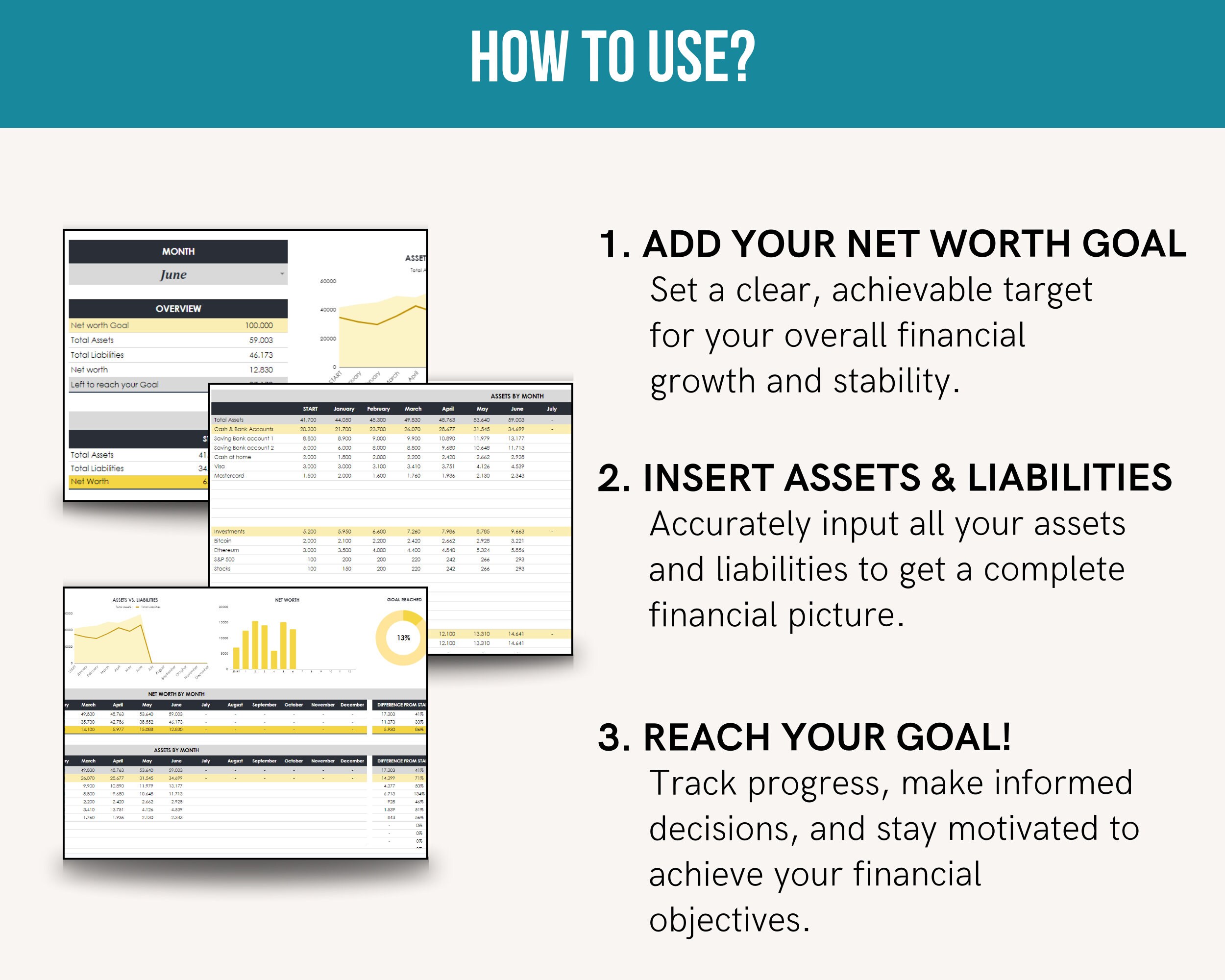 Net Worth Tracker Spreadsheet Google Sheets Template Digital Net Worth