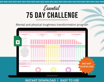 75 Tage Challenge Tracker: Google Sheets Tabelle (Digitaler Download)