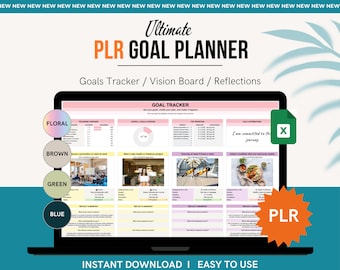 PLR Resell Ziel-Tracker 2026: Bearbeitbare Google Sheets Tabelle Digitaler Download