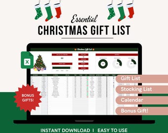 Christmas Gift Tracker Spreadsheet (Google Sheets Planner)