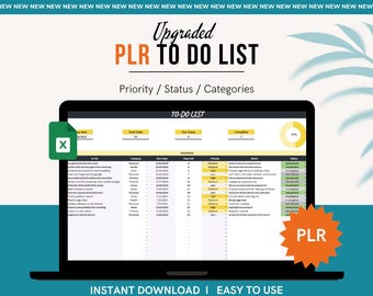 PLR To Do List Template: Google Sheets weiterverkaufen, Digitale Checkliste (Digitaler Download)