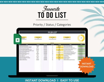 To Do List Template: Google Sheets, Digitale Checkliste (Digitaler Download)