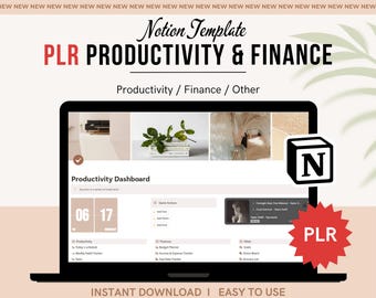 Notion 2026 Life Planner Template: PLR Productivity & Finance (Digital Download)