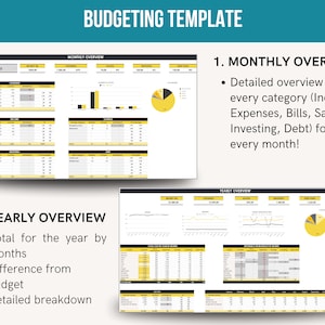 Google Sheet Bundle Net Worth Template Habit Tracker Budget Spreadsheet ...