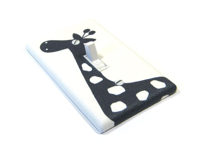 Navy Blue Giraffe Light Switch Cover Giraffe Nursery Decor Etsy