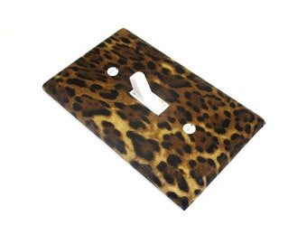 Leopard Print Light Switch Cover Plate Cheetah Spots Home Decor Unique Housewarming Gift Bedroom Decoration