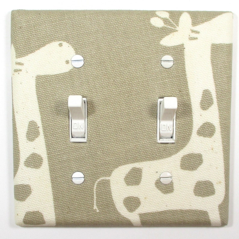 Giraffe Nursery Decor Light Switch Cover Plate Cream and Brown Etsy