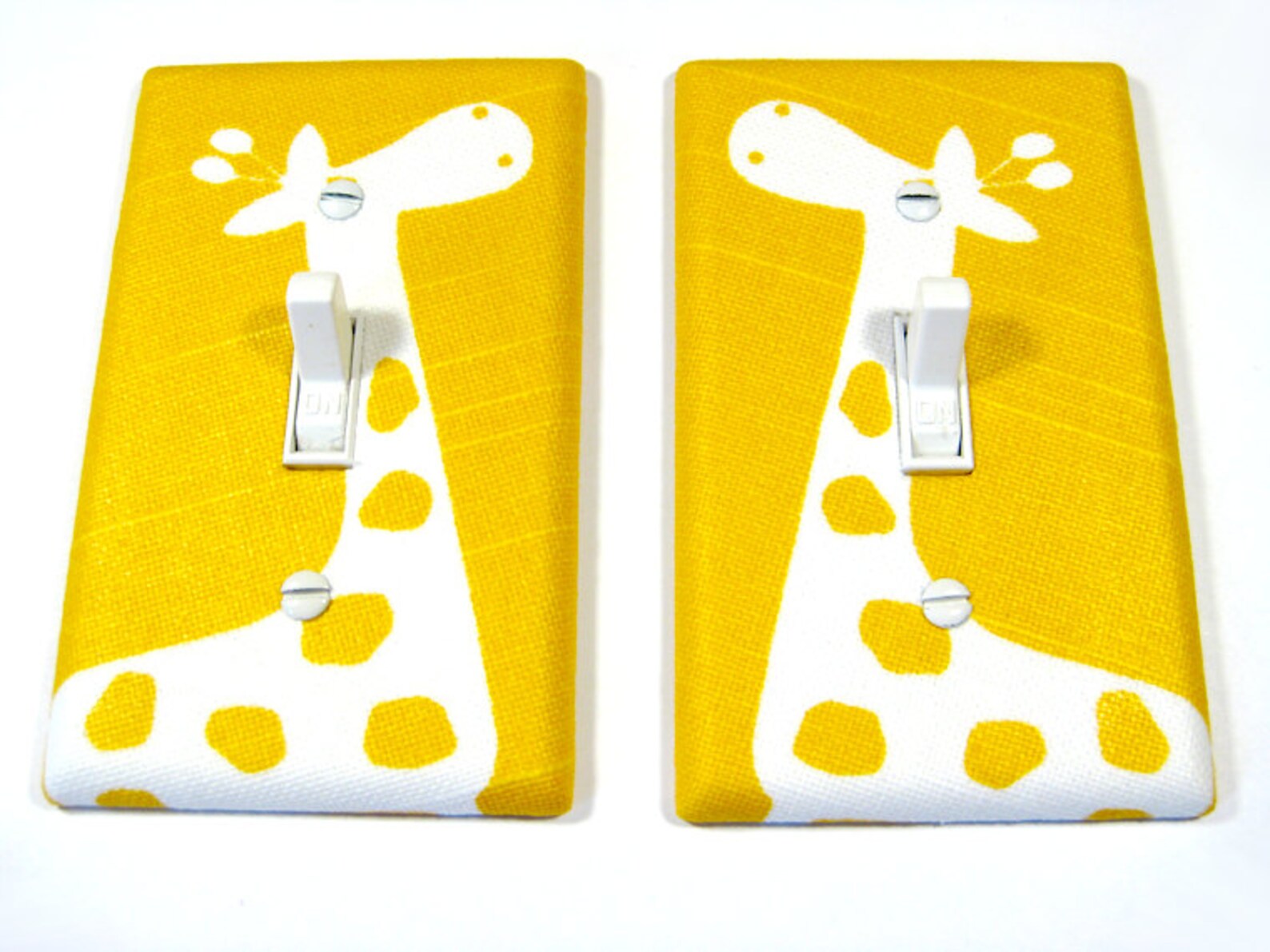 Giraffe Nursery Decor Light Switch Cover Bright Yellow Giraffe Etsy