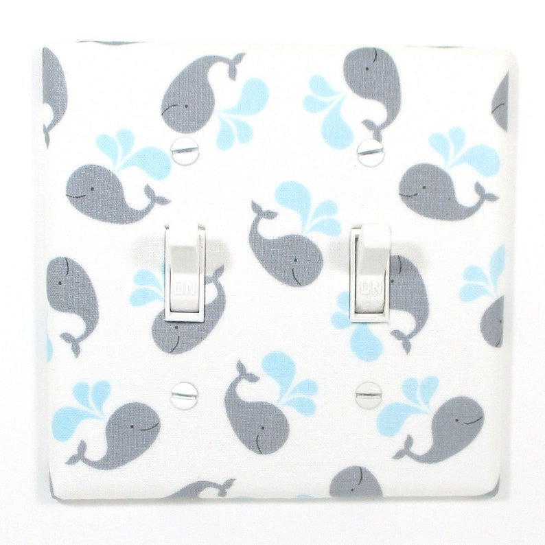 Whale Nursery Decor Light Switch Cover Plate Under the Sea Etsy