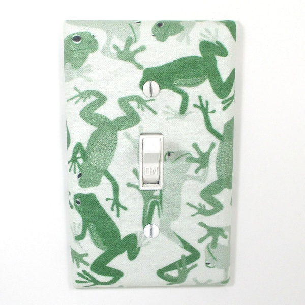 Green Frog Wall Art Light Switch Cover Plate Handmade Gift for Kids Room Home Decor Wall Decor Unique Gifts Jungle Nursery Decor Bedroom